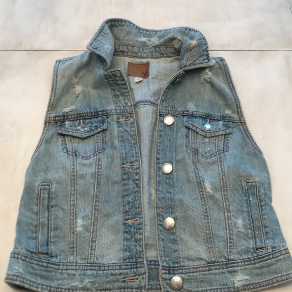 Waist length denim Vest by American Eagle